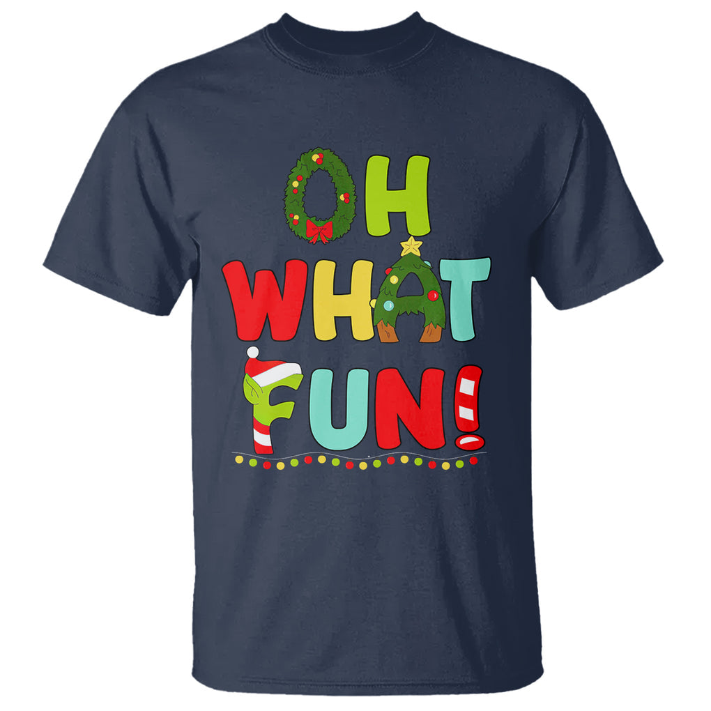 Oh What Fun Christmas Tree Candy Cane T Shirt TS09 Printyourwear