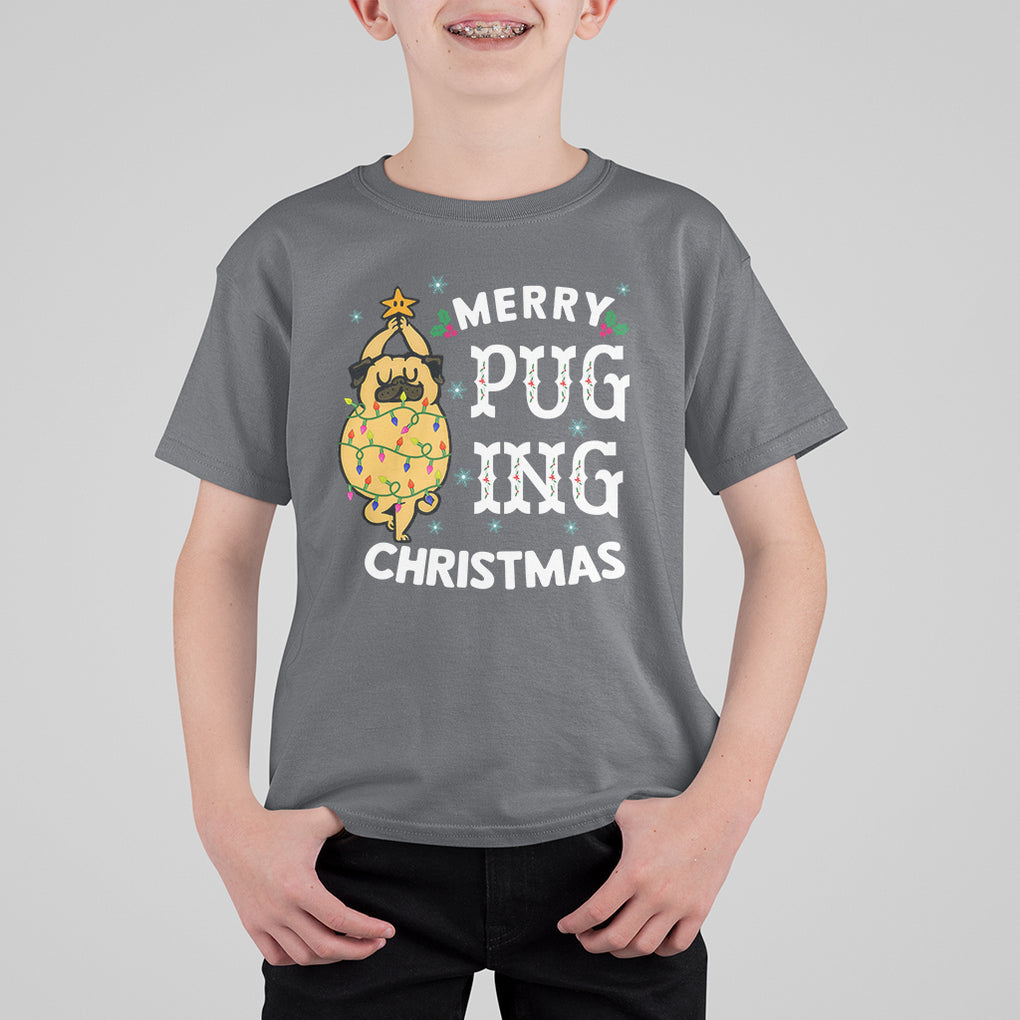 Merry Pugging Christmas Dog Pugmas Pug Xmas T Shirt For Kid TS09 Printyourwear