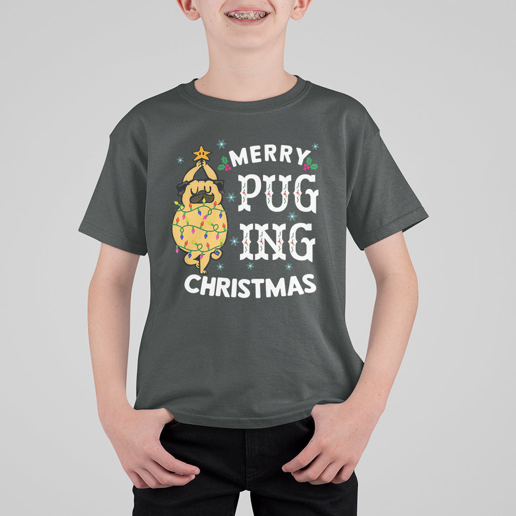 Merry Pugging Christmas Dog Pugmas Pug Xmas T Shirt For Kid TS09 Printyourwear