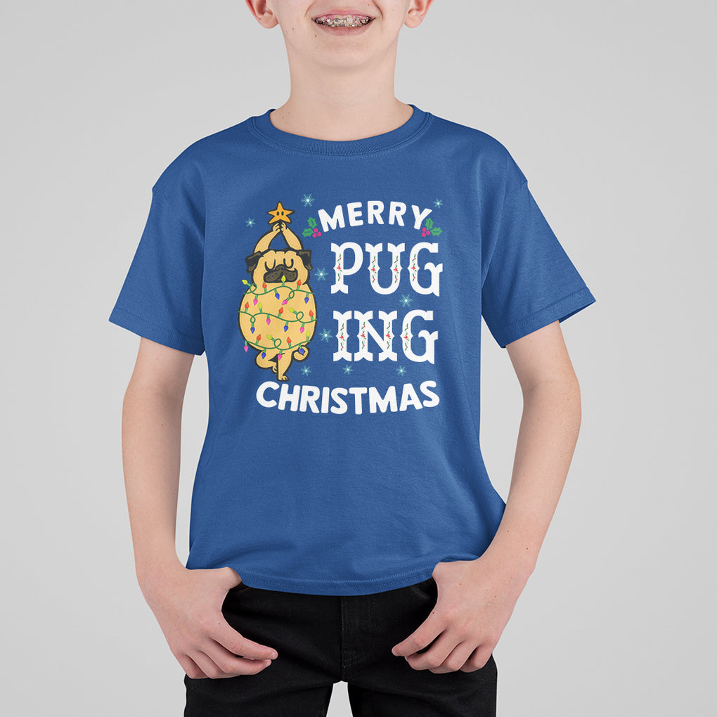 Merry Pugging Christmas Dog Pugmas Pug Xmas T Shirt For Kid TS09 Printyourwear