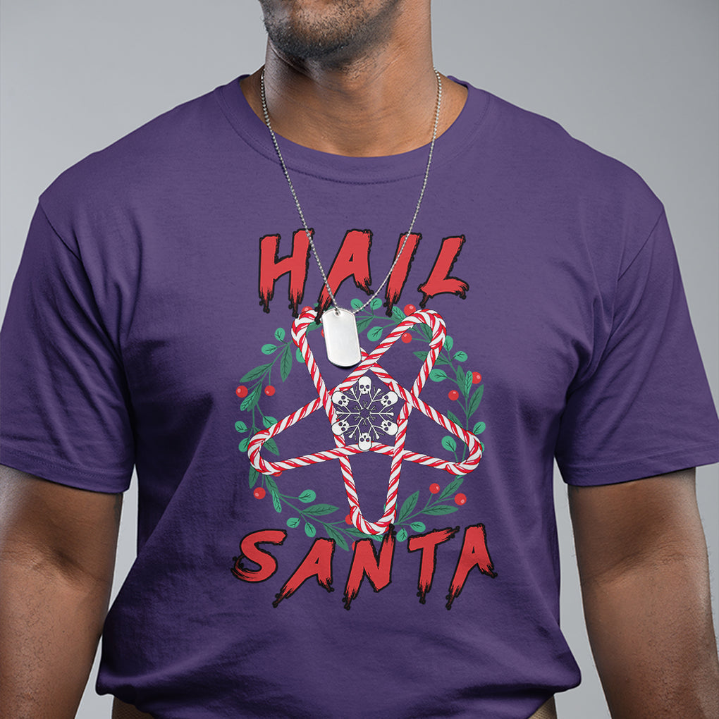 Hail Santa Krampus Ugly Christmas Candy Star T Shirt TS09 Printyourwear