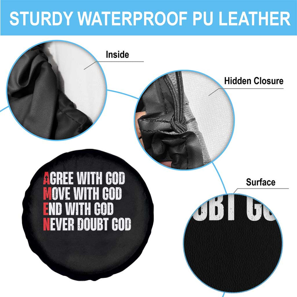 Christian Spare Tire Cover Amen Agree Move End With God Never Doubt God TS09 Print Your Wear