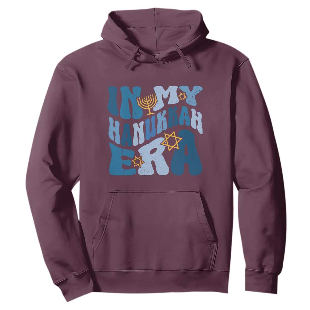 In My Hanukkah Era Hoodie Groovy Chanukkah Jewish TS09 Maroon Print Your Wear