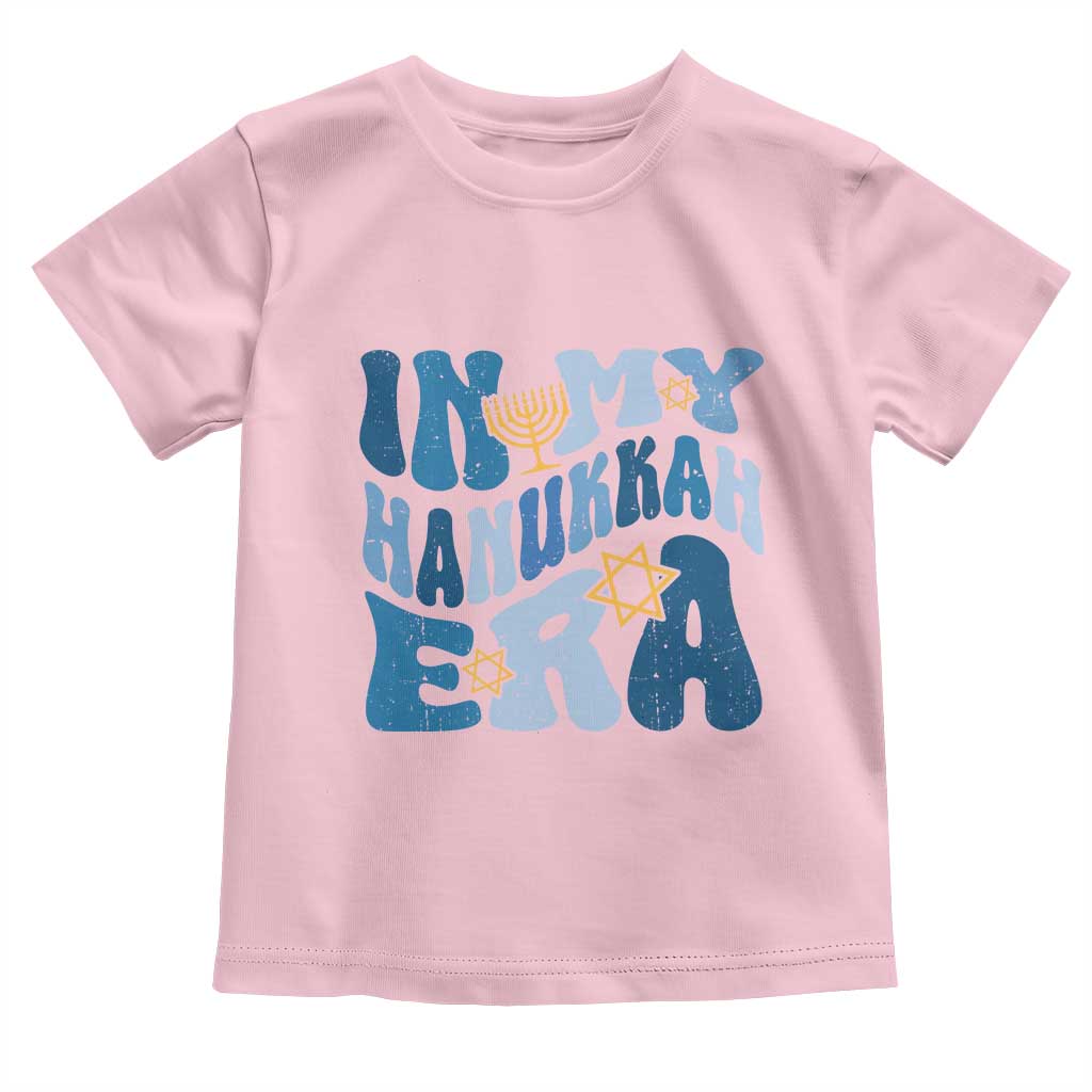 In My Hanukkah Era Toddler T Shirt Groovy Chanukkah Jewish TS09 Light Pink Print Your Wear