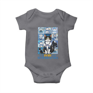Hanukkah Cat Baby Onesie In My Hanukkat Era Cute Jewish Cats TS09 Charcoal Print Your Wear