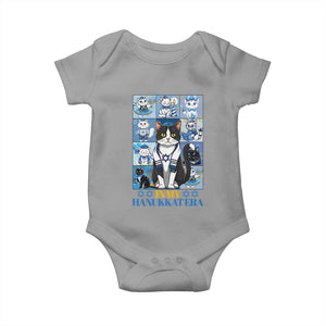 Hanukkah Cat Baby Onesie In My Hanukkat Era Cute Jewish Cats TS09 Sport Gray Print Your Wear