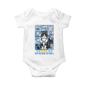 Hanukkah Cat Baby Onesie In My Hanukkat Era Cute Jewish Cats TS09 White Print Your Wear