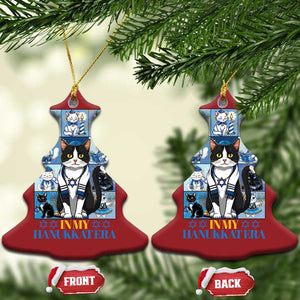 Hanukkah Cat Christmas Ornament In My Hanukkat Era Cute Jewish Cats TS09 Christmas Tree Red Print Your Wear