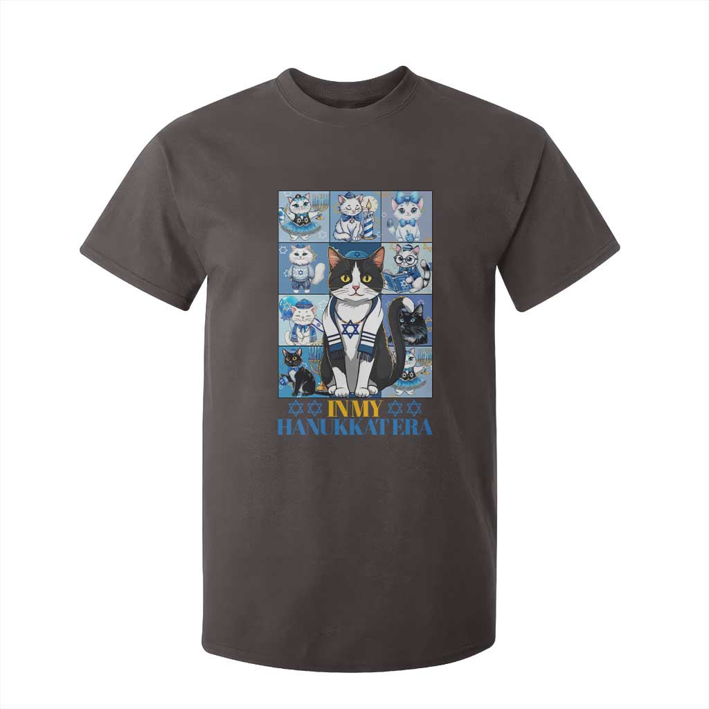 Hanukkah Cat T Shirt For Kid In My Hanukkat Era Cute Jewish Cats TS09 Dark Chocolate Print Your Wear