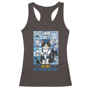 Hanukkah Cat Racerback Tank Top In My Hanukkat Era Cute Jewish Cats TS09 Dark Chocolate Print Your Wear