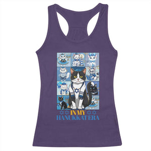 Hanukkah Cat Racerback Tank Top In My Hanukkat Era Cute Jewish Cats TS09 Purple Print Your Wear