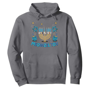 Funny Hanukkah Cat Hoodie Meowzel Tov Jewish Chanukkah TS09 Charcoal Print Your Wear