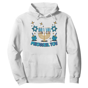 Funny Hanukkah Cat Hoodie Meowzel Tov Jewish Chanukkah TS09 White Print Your Wear