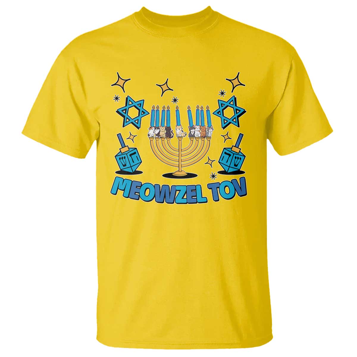Funny Hanukkah Cat T Shirt Meowzel Tov Jewish Chanukkah TS09 Daisy Print Your Wear
