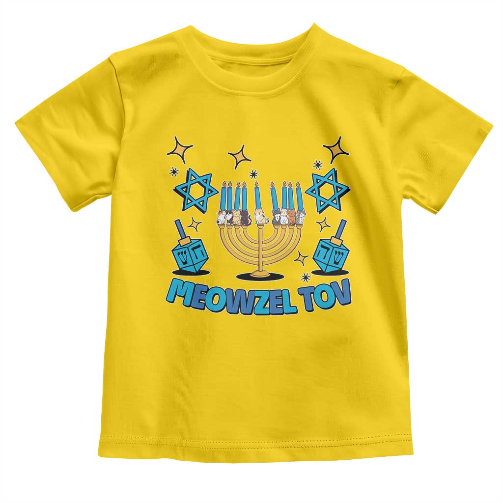 Funny Hanukkah Cat Toddler T Shirt Meowzel Tov Jewish Chanukkah TS09 Daisy Print Your Wear
