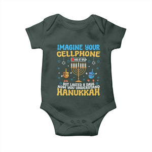 Funny Hanukkah Baby Onesie Imagine Cellphone Was At 10 Percent TS09 Print Your Wear