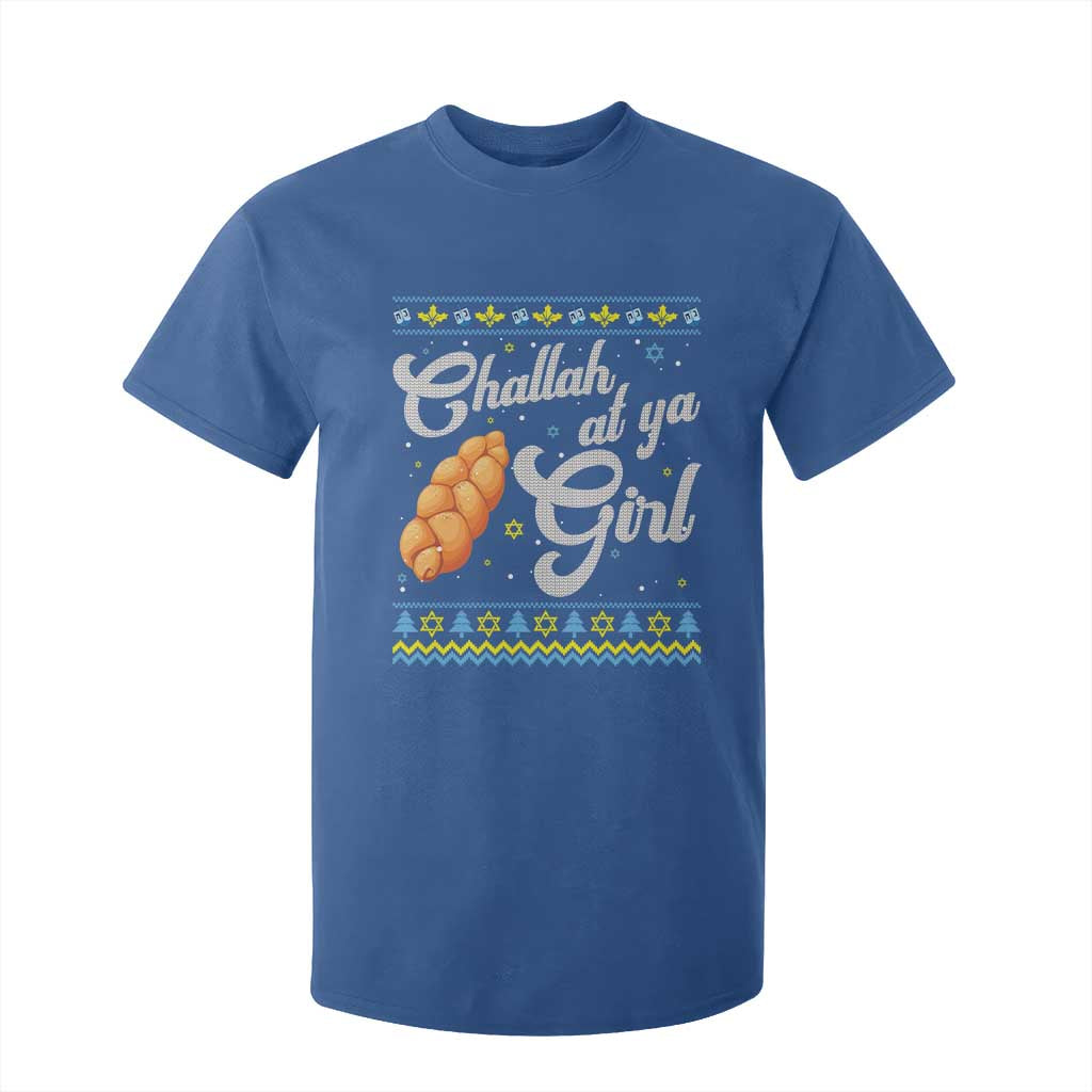 Funny Hanukkah T Shirt For Kid Challah At Ya Girl TS09 Royal Blue Print Your Wear