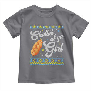 Funny Hanukkah Toddler T Shirt Challah At Ya Girl TS09 Charcoal Print Your Wear