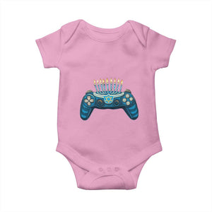 Funny Hanukkah Gamer Gaming Baby Onesie TS09 Light Pink Print Your Wear