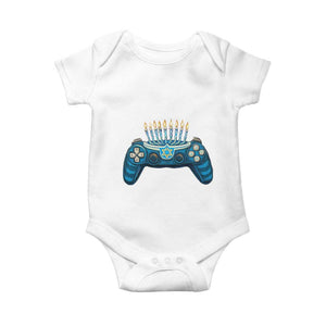 Funny Hanukkah Gamer Gaming Baby Onesie TS09 White Print Your Wear