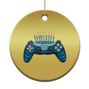 Funny Hanukkah Gamer Gaming Christmas Ornament TS09 Print Your Wear