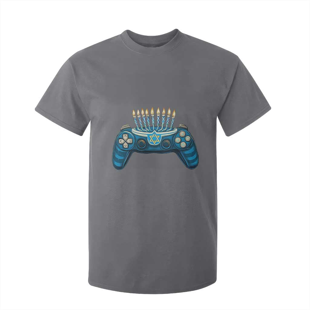 Funny Hanukkah Gamer Gaming T Shirt For Kid TS09 Charcoal Print Your Wear