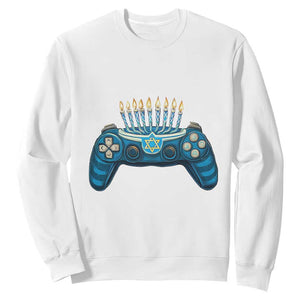Funny Hanukkah Gamer Gaming Sweatshirt TS09 White Print Your Wear