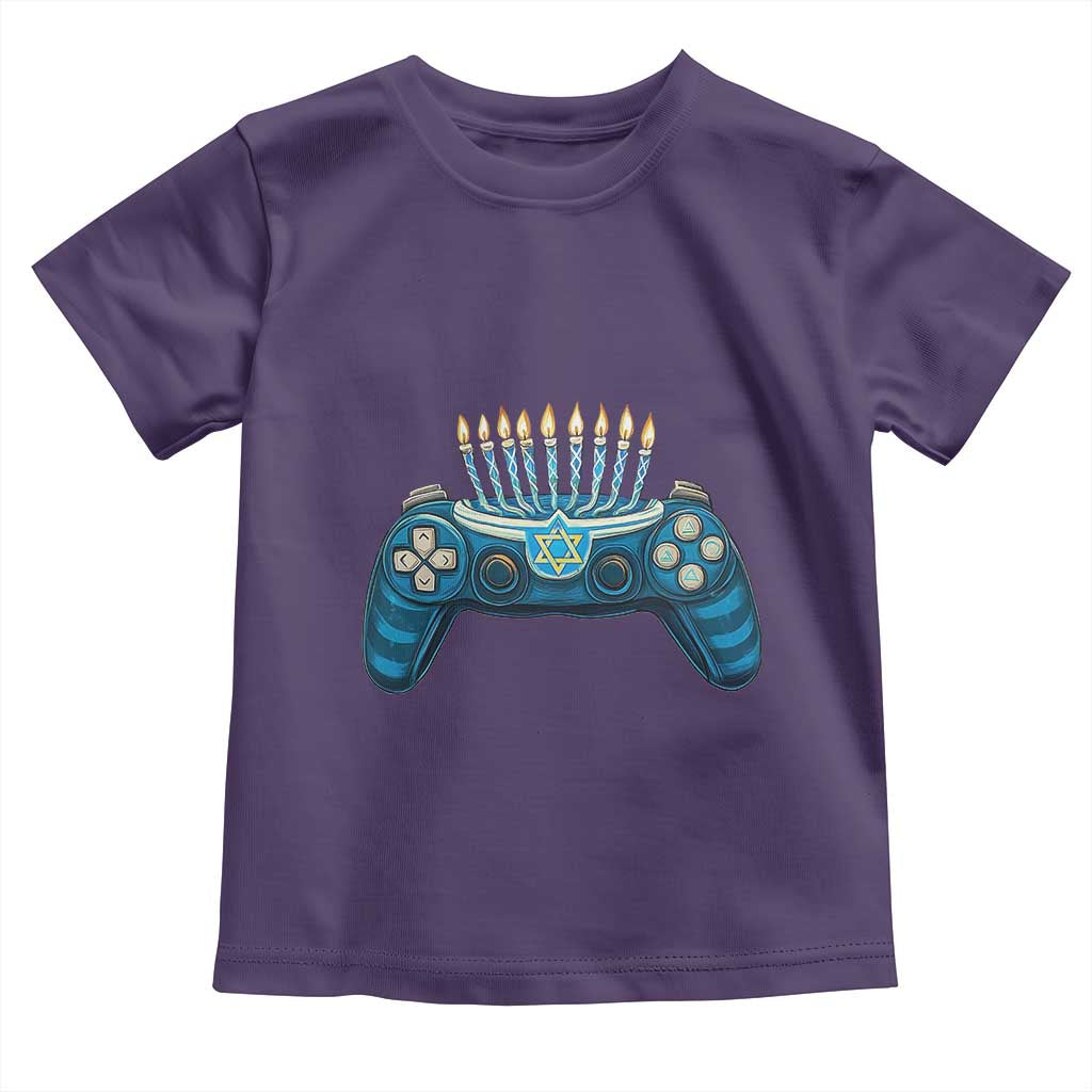 Funny Hanukkah Gamer Gaming Toddler T Shirt TS09 Purple Print Your Wear