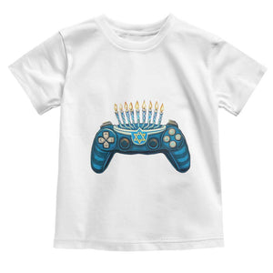 Funny Hanukkah Gamer Gaming Toddler T Shirt TS09 White Print Your Wear
