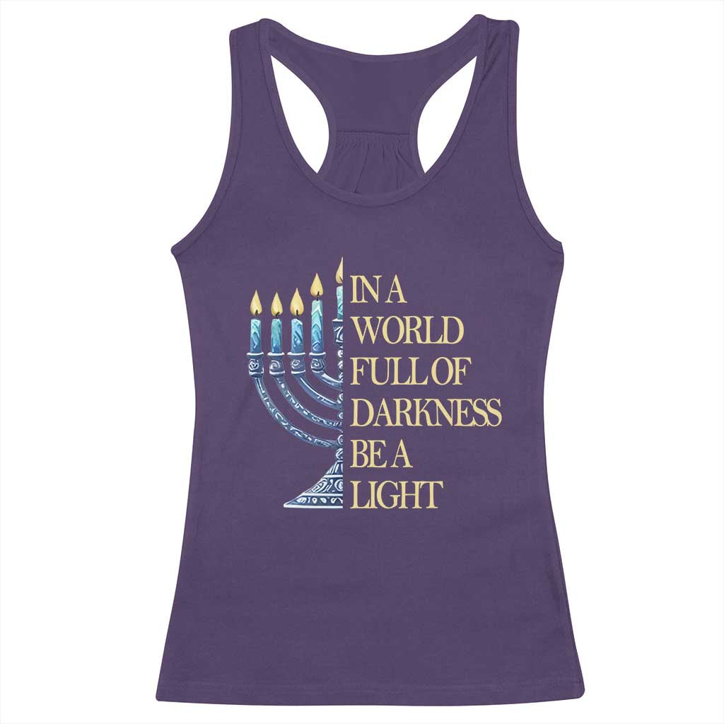 Be A Light Hanukkah Racerback Tank Top TS09 Purple Print Your Wear