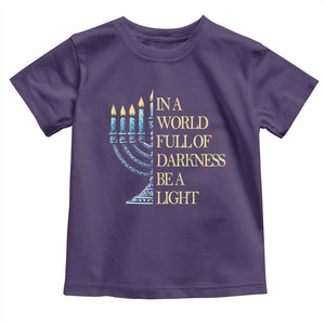 Be A Light Hanukkah Toddler T Shirt TS09 Purple Print Your Wear