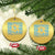 Funny Hanukkah Christmas Ornament Kiss My Ass Kiss His Ass Kiss Your Ass TS09 Circle Gold Print Your Wear