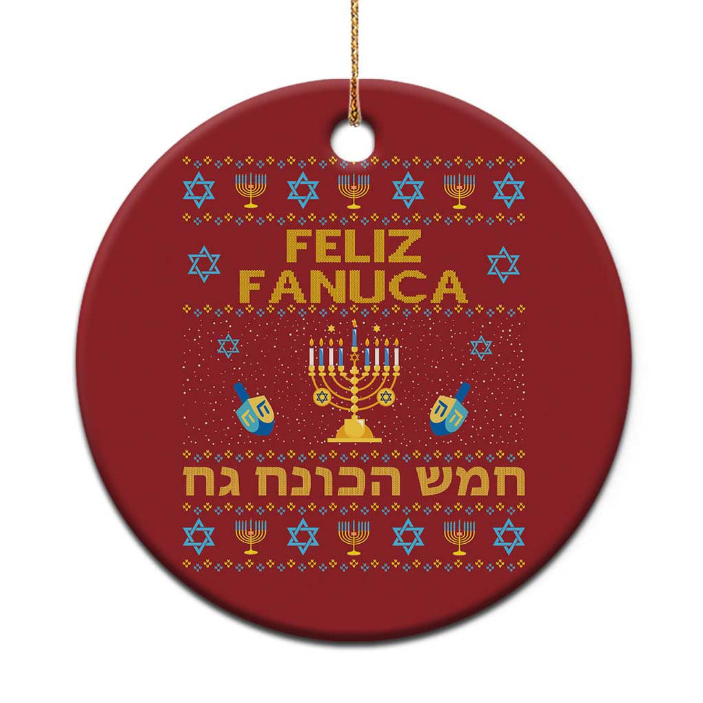 Funny Hanukkah Christmas Ornament Feliz Januca Ladino Jewish Sephardic TS09 Print Your Wear