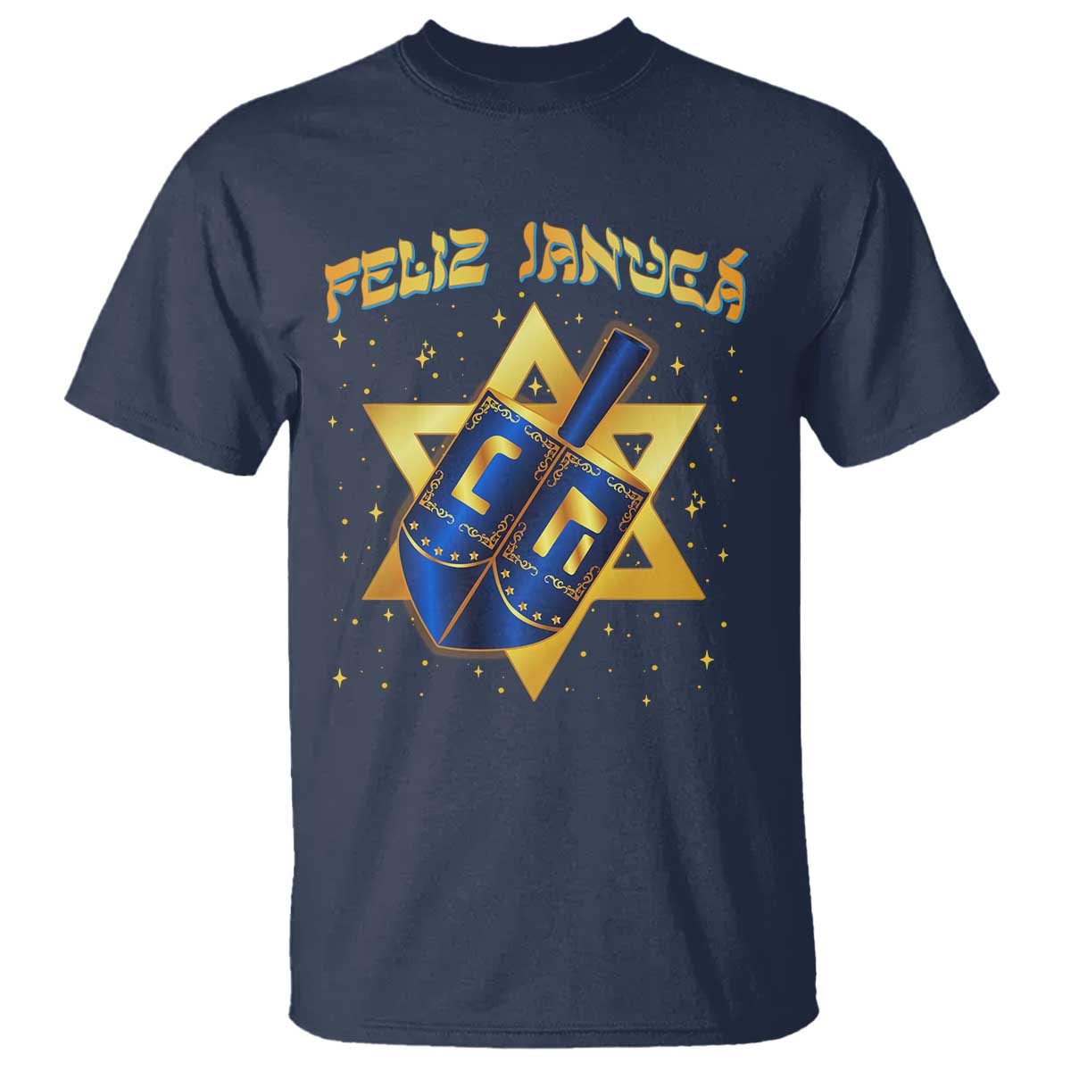 Funny Hanukkah T Shirt Feliz Januca Jewish Sephardic Ladino TS09 Navy Print Your Wear