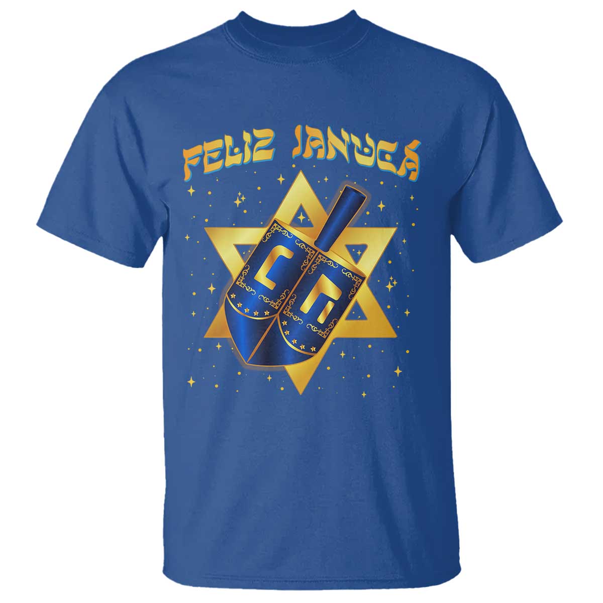 Funny Hanukkah T Shirt Feliz Januca Jewish Sephardic Ladino TS09 Royal Blue Print Your Wear