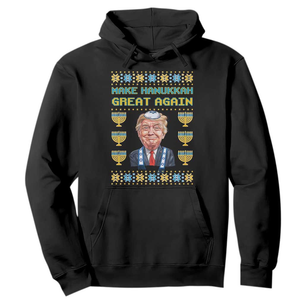 Funny Hanukkah Trump Hoodie Make Hanukkah Great Again TS09 Black Print Your Wear
