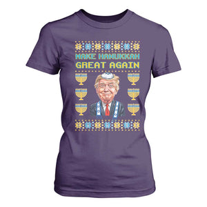 Funny Hanukkah Trump T Shirt For Women Make Hanukkah Great Again TS09 Purple Print Your Wear