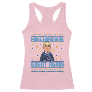 Funny Make Hanukkah Great Again Trump Racerback Tank Top TS09 Light Pink Print Your Wear
