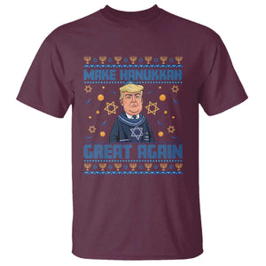 Funny Make Hanukkah Great Again Trump T Shirt TS09 Maroon Print Your Wear