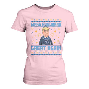 Funny Make Hanukkah Great Again Trump T Shirt For Women TS09 Light Pink Print Your Wear