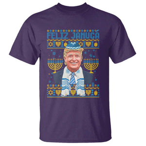 Funny Hanukkah Trump T Shirt Feliz Januca Jewish Sephardic Ladino TS09 Purple Print Your Wear