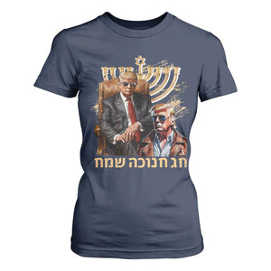 Funny Hanukkah Trump T Shirt For Women Feliz Januca Ladino Jewish Sephardic TS09 Navy Print Your Wear