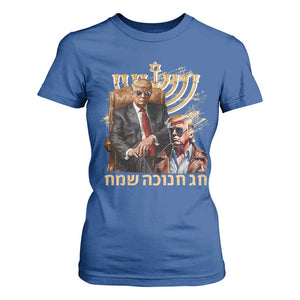 Funny Hanukkah Trump T Shirt For Women Feliz Januca Ladino Jewish Sephardic TS09 Royal Blue Print Your Wear