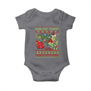 Funny Xmas Trump Baby Onesie How The Trump Saved Christmas TS09 Charcoal Print Your Wear