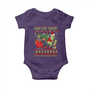 Funny Xmas Trump Baby Onesie How The Trump Saved Christmas TS09 Purple Print Your Wear