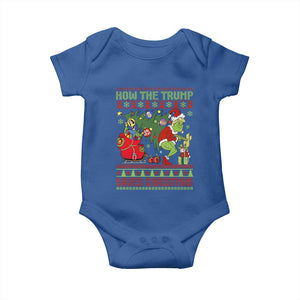 Funny Xmas Trump Baby Onesie How The Trump Saved Christmas TS09 Royal Blue Print Your Wear