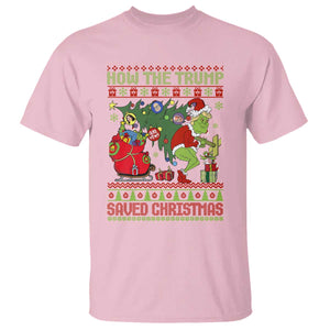 Funny Xmas Trump T Shirt How The Trump Saved Christmas TS09 Light Pink Print Your Wear