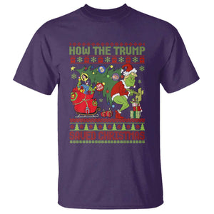 Funny Xmas Trump T Shirt How The Trump Saved Christmas TS09 Purple Print Your Wear