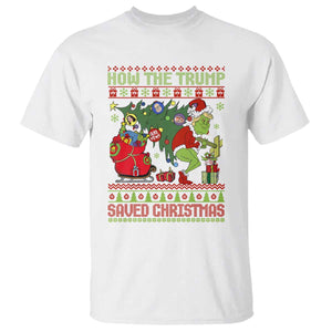 Funny Xmas Trump T Shirt How The Trump Saved Christmas TS09 White Print Your Wear