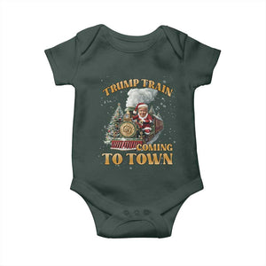 Funny Trump Xmas Baby Onesie Santa Trump Train Coming To Town TS09 Print Your Wear